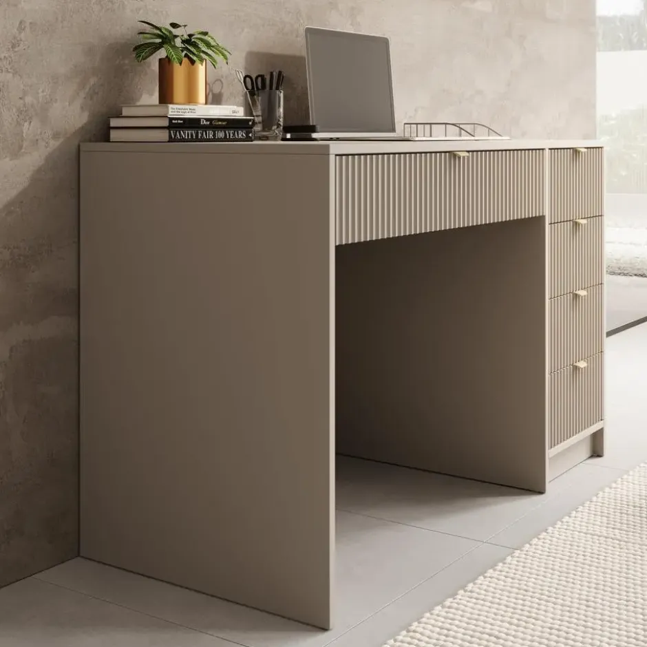 Meubella - Bureau Tavares - Beige - 120 cm