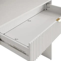 Meubella - Bureau Tavares - Wit - 120 cm