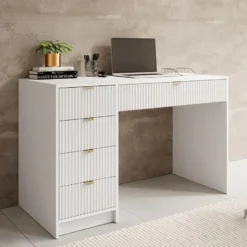 Meubella - Bureau Tavares - Wit - 120 cm