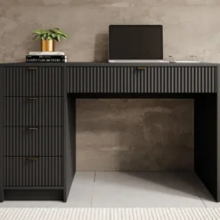 Meubella - Bureau Tavares - Zwart - 120 cm