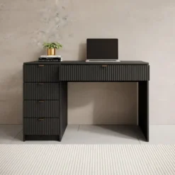 Meubella - Bureau Tavares - Zwart - 120 cm