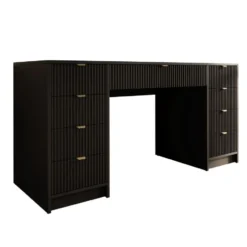 Meubella - Bureau Tavares 2 - Zwart - 154 cm