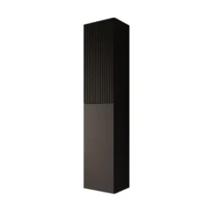 Meubella - Cruzar - Vitrinekast - Zwart - 40x30x180 cm