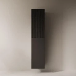 Meubella - Cruzar - Vitrinekast - Zwart - 40x30x180 cm
