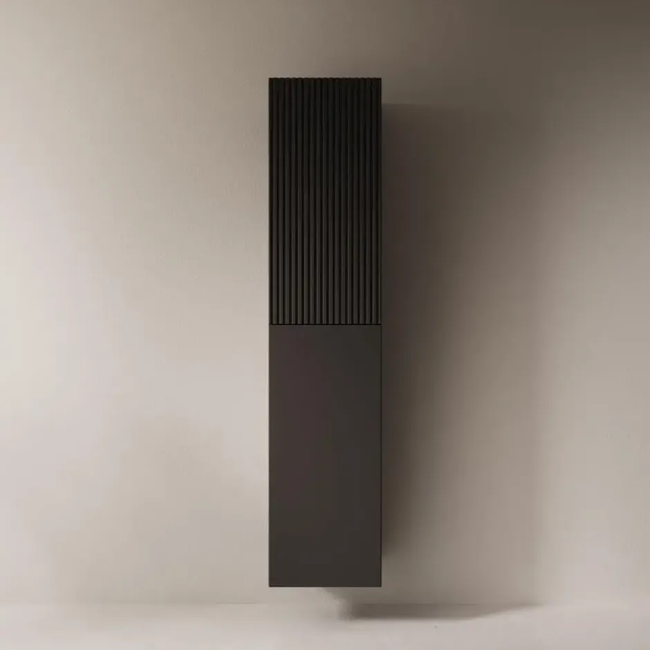 Meubella - Cruzar - Vitrinekast - Zwart - 40x30x180 cm