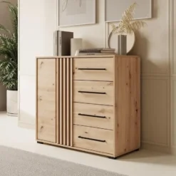 Meubella - Dressoir Adyson - Eiken - 93 cm