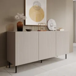 Meubella - Dressoir Alex - Beige - 156 cm
