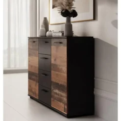 Meubella - Dressoir Bellini - Grijs - 120 cm