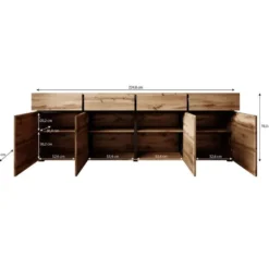 Meubella - Dressoir Cainan - Beige - 225 cm
