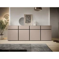 Meubella - Dressoir Cainan - Beige - 225 cm