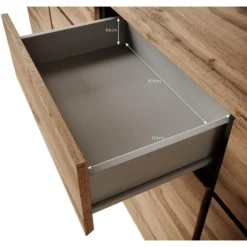 Meubella - Dressoir Cainan - Beige - 225 cm
