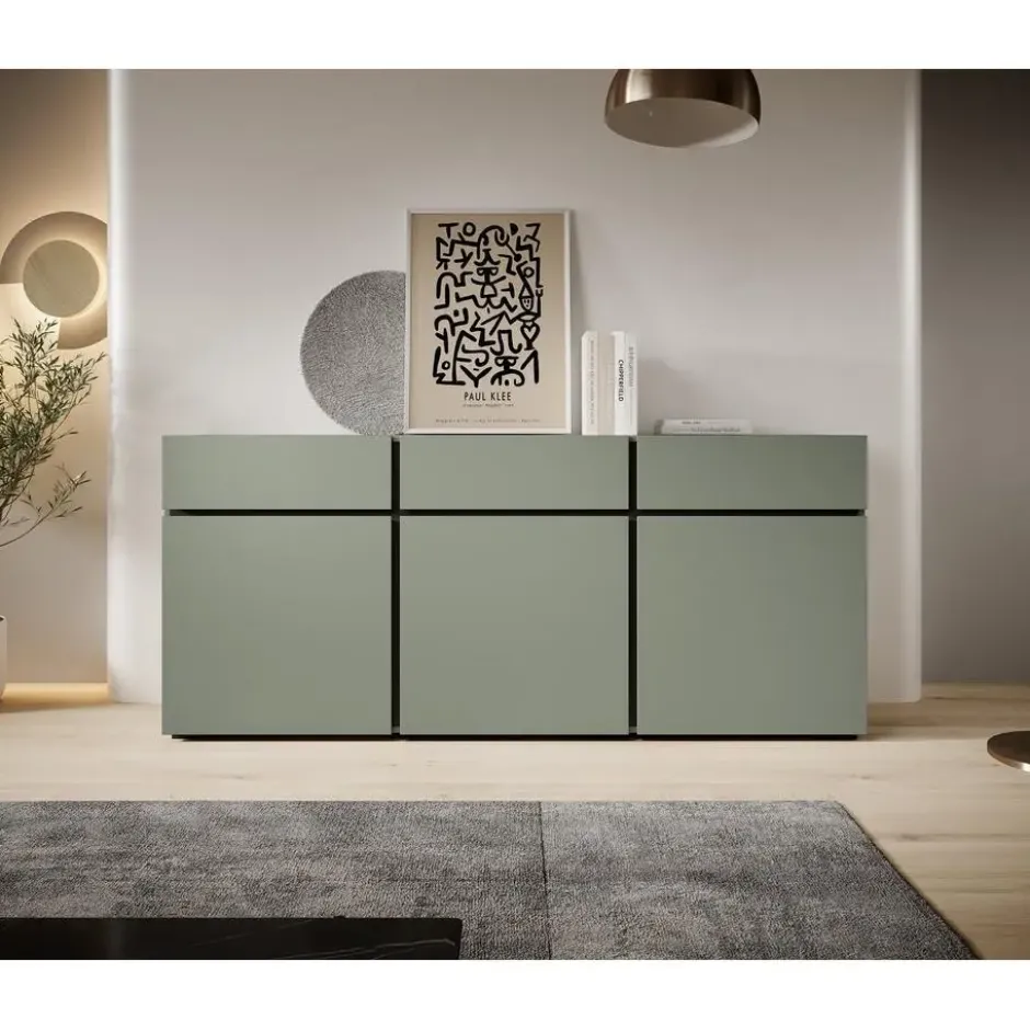 Meubella - Dressoir Cainan - Groen - 180 cm
