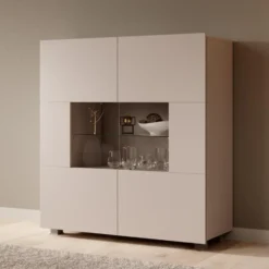 Meubella - Dressoir Calgary - Beige - 100 cm