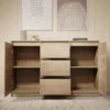 Meubella - Dressoir Cuarto - Eiken - 138 cm
