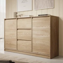 Meubella - Dressoir Cuarto - Eiken - 138 cm