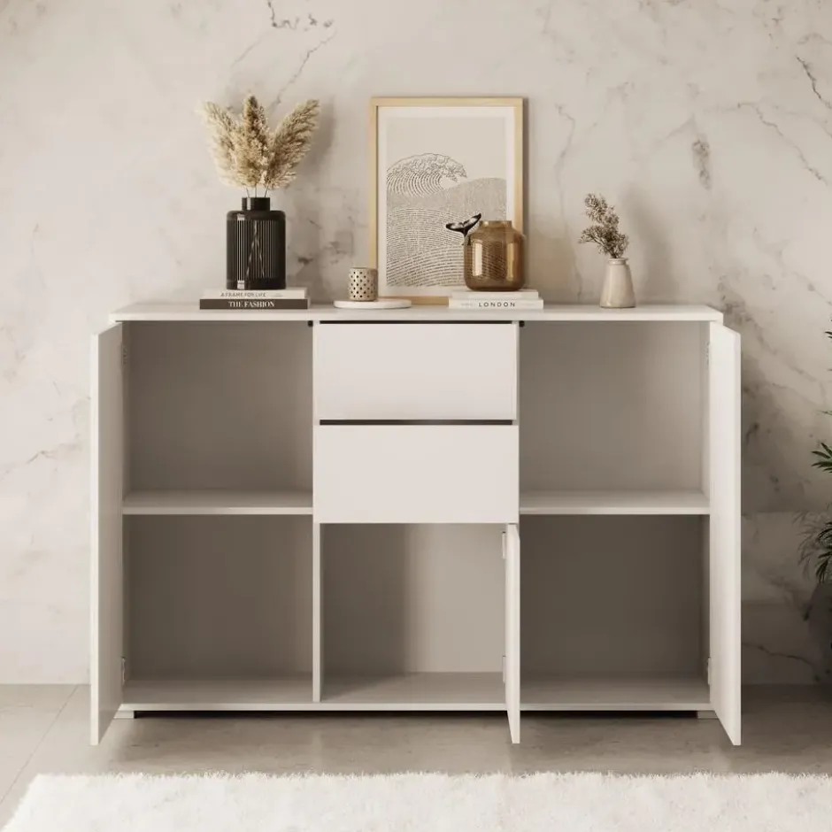 Meubella - Dressoir Gideon - Beige - 141 cm