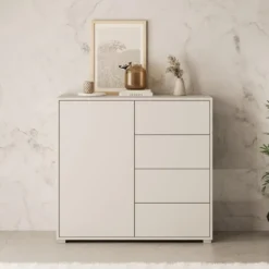 Meubella - Dressoir Gideon - Beige - 100 cm