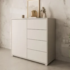 Meubella - Dressoir Gideon - Beige - 100 cm