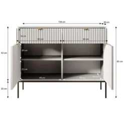 Meubella - Dressoir Navil - Beige - 104 cm