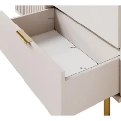 Meubella - Dressoir Nicola - Mat zwart - 107 cm
