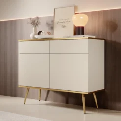 Meubella - Dressoir Orleans - Beige - 107 cm