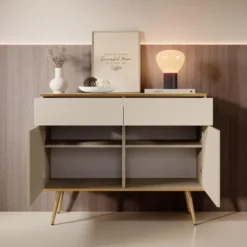 Meubella - Dressoir Orleans - Beige - 107 cm