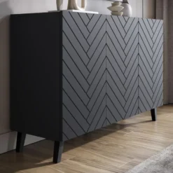 Meubella - Dressoir Pulse 3 - Zwart - 120 cm