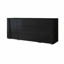 Meubella - Dressoir Pure - Zwart - 150 cm