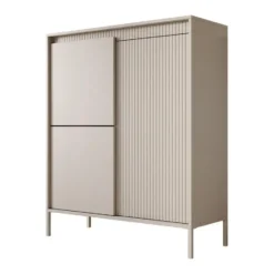Meubella - Dressoir Saran - Beige - Hoog - 104 cm