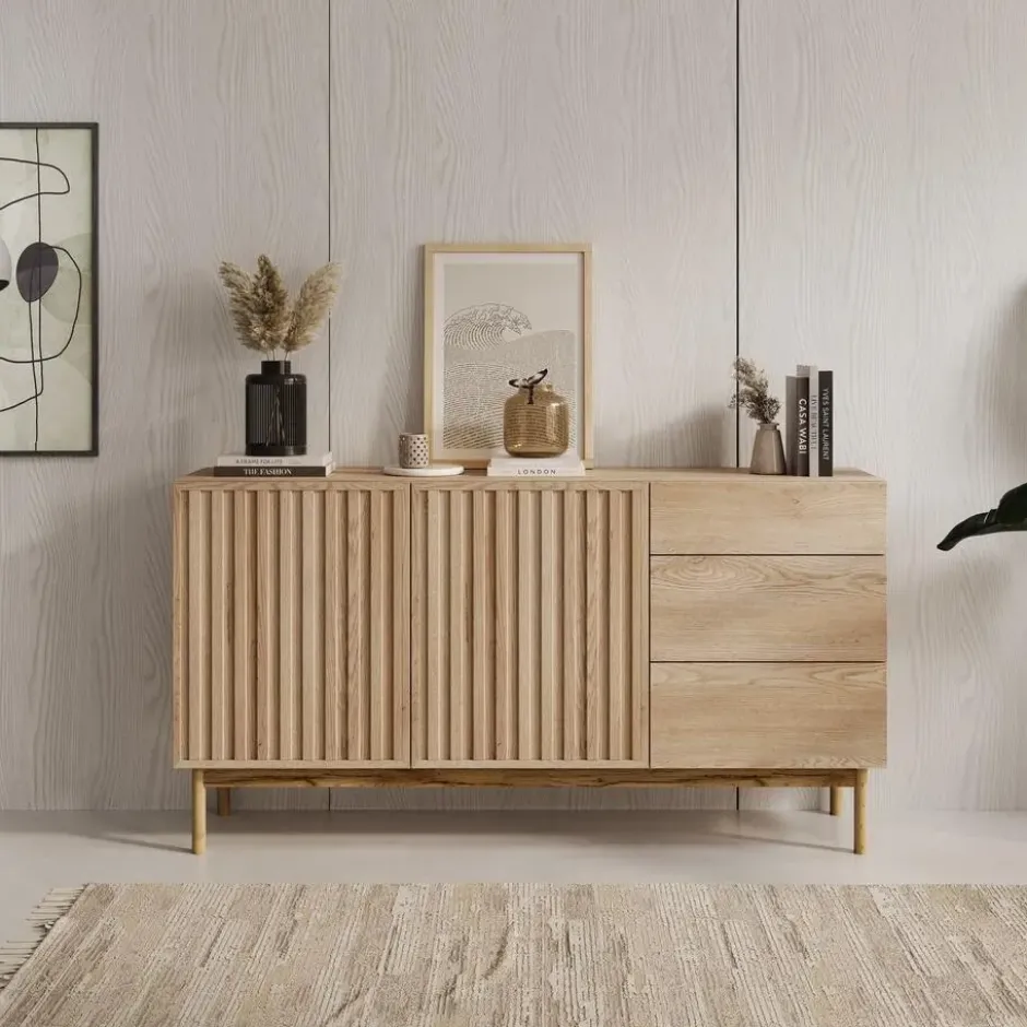 Meubella - Dressoir Storm - Eiken - 159 cm