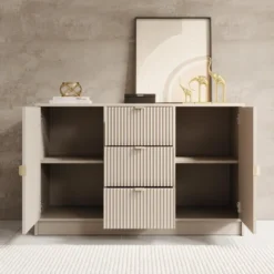 Meubella - Dressoir Tavares - Beige - 118 cm