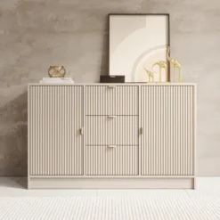 Meubella - Dressoir Tavares - Beige - 118 cm