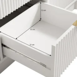 Meubella - Dressoir Tavares - Wit - 118 cm
