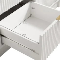 Meubella - Dressoir Tavares - Zwart - 118 cm