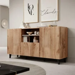 Meubella - Dressoir Vintar - Eiken - 150 cm