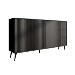 Meubella - Dressoir Winq - Antraciet - 180 cm