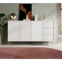 Meubella - Dressoir Winq - Wit - 180 cm