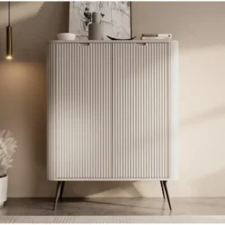 Meubella - Dressoir Zakari - Beige - 103 cm