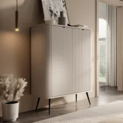 Meubella - Dressoir Zakari - Beige - 103 cm