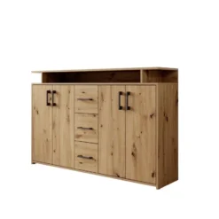 Meubella - Duna - Dressoir - Eikenpatroon - 139x34x90 cm