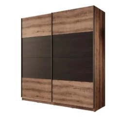 Meubella - Duvano - Kledingkast 2 schuifdeuren - Eiken - 200x61x210 cm