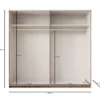Meubella - Duvano - Kledingkast 2 schuifdeuren - Eiken - 220x61x210 cm