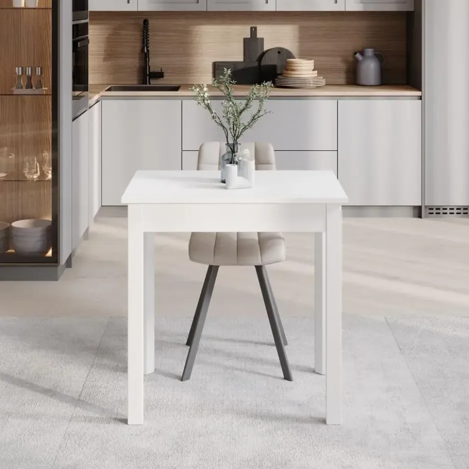 Meubella - Eetkamertafel Steve - Wit - 75 cm