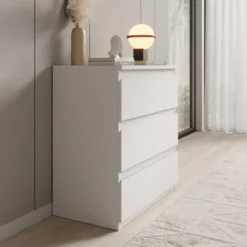 Meubella - Eskar - Ladekast - Wit - 77x42x80 cm