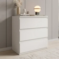 Meubella - Eskar - Ladekast - Wit - 77x42x80 cm