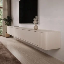 Meubella - Fermano - TV-Meubel - Beige - 300x31x30 cm