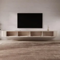 Meubella - Fermano - TV-Meubel - Beige - 300x31x30 cm