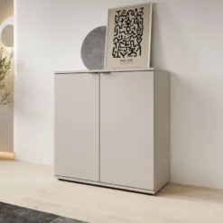 Meubella - Galeno - Dressoir - Beige - 80x34x82 cm