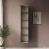 Meubella - Gelvio - Vitrinekast met glas - Beige - 35x32x168 cm