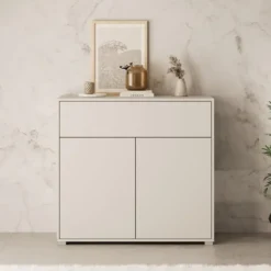 Meubella - Gideon - Dressoir - Beige - 100x40x93 cm